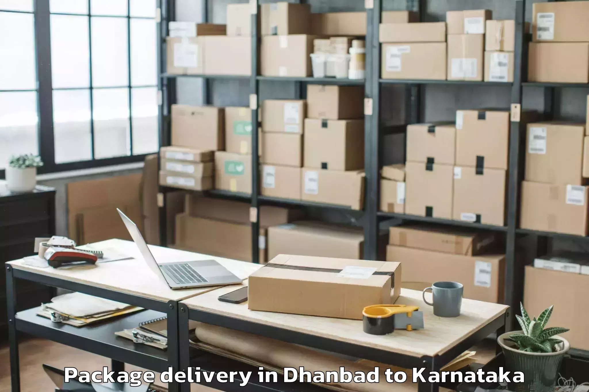 Trusted Dhanbad to Molakalmuru Package Delivery